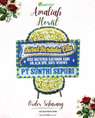 Papan Bunga Duka di Pasar Gambir