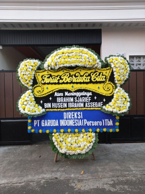 Papan Bunga Duka di Pasar Gambir