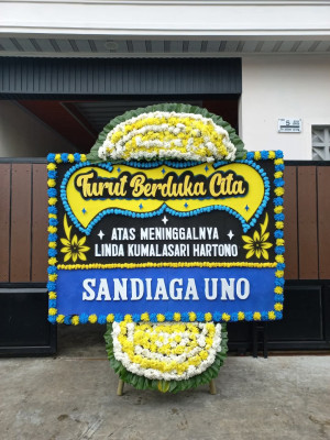 Papan Bunga Duka di Pasar Gambir